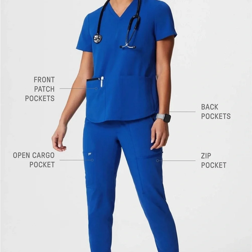 Fabletics Royal Blue Scrub Set - Picture 2 of 12